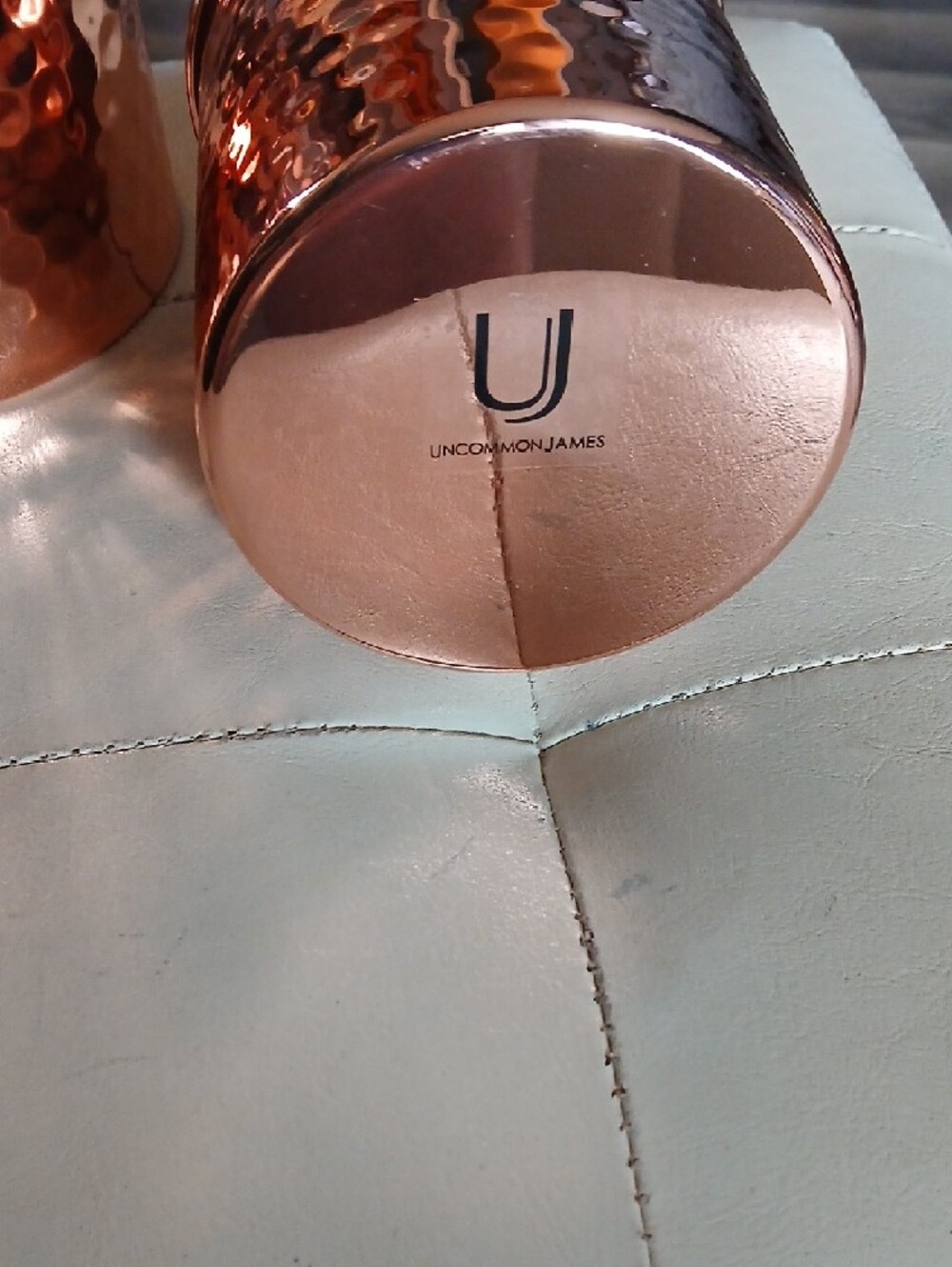 Uncommon James Copper Hammered Canister Set with Wood Lids - Picture 2 of 3